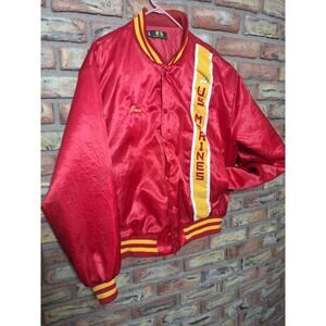 Vintage US Marines Satin Jacket Red KR Industries USA Gus Bader Mens L - Estate!